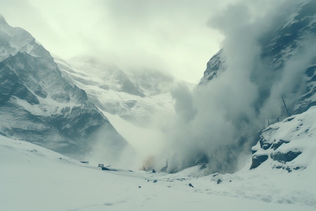 Snow covered mountains during winter