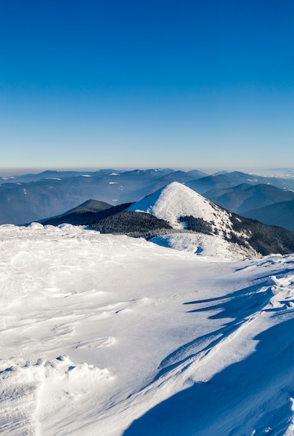 Snow covered winter mountains. Arctic landscape. Colorful outdoor scene, Artistic style post processed photo.