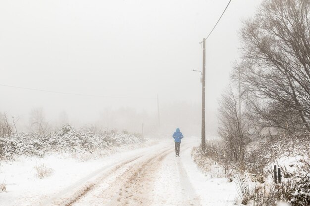 Snow covers the roads