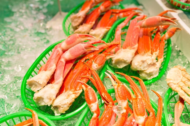 Snow crab in fish market