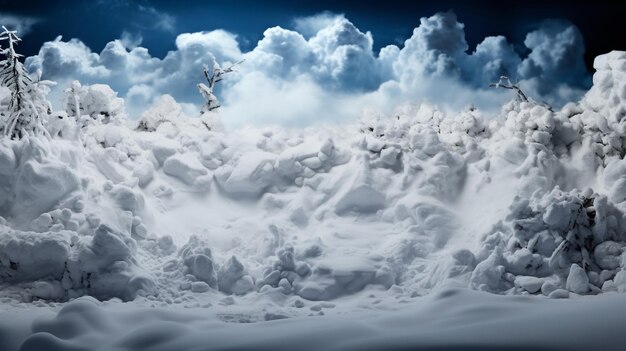 Photo snow forest landscape hd 8k wallpaper stock photographic image