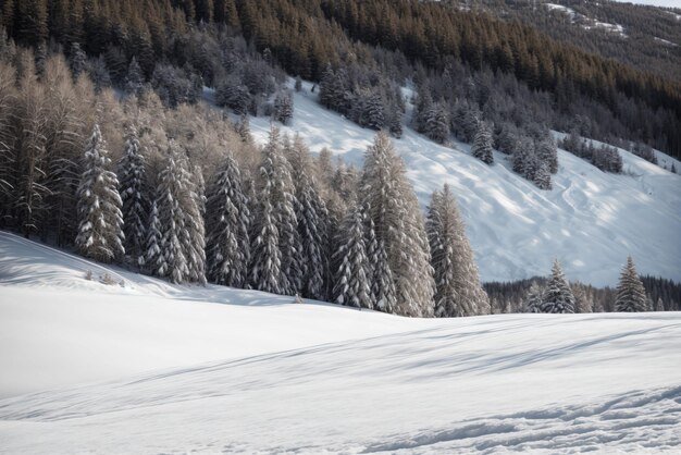 snow and forest