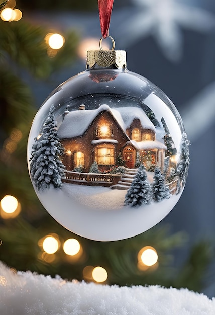 Снежный шаровый орнамент для рождественского фона