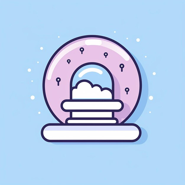 Фото snow_globe_base_modern_line_icon_vector_line_art_cute