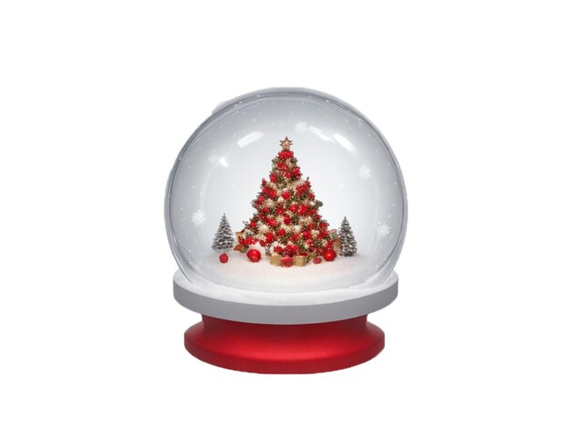 Photo a snow globe christmas decorative background