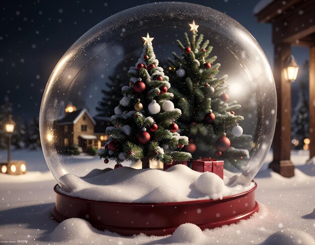 Foto illustrazione di alta qualità di snow globe
