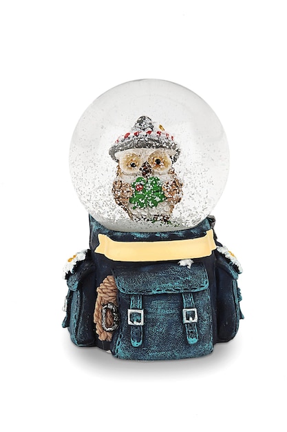 snow globe in various shapes for snowfall effect on white background. Ideal for gift. Gadgets