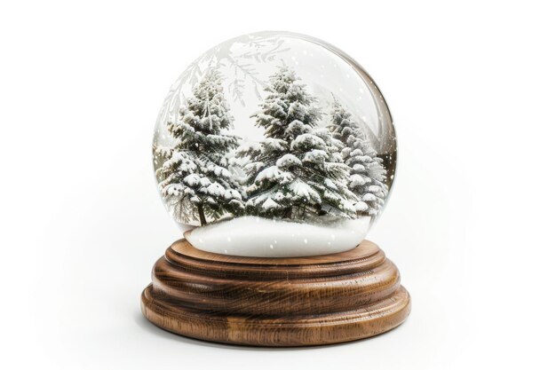 Photo snow globe on white background