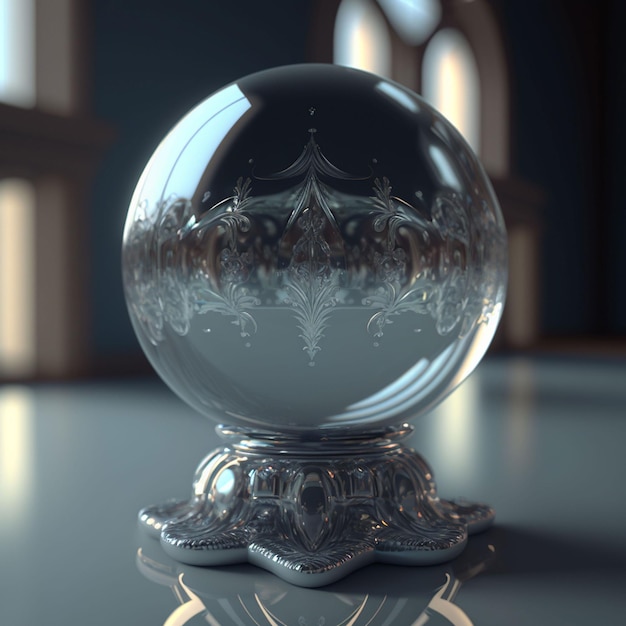 Photo a snow globe with the word 