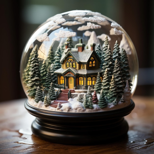 Photo snow globe wonderland