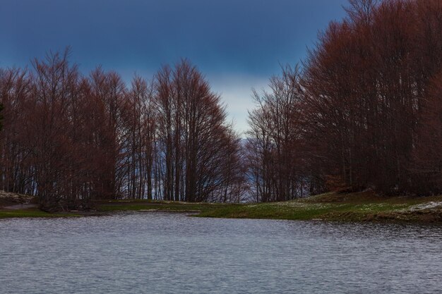 カラモーネ湖の雪あられ レッジョエミリア イタリア