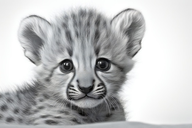 Snow leopard cub Panthera leopardis