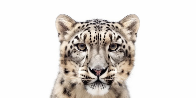 Photo snow leopard head