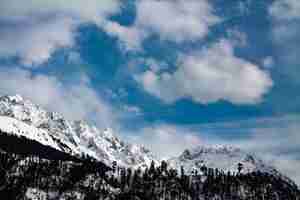 Photo snow mountain in kalam swat scenery landscape