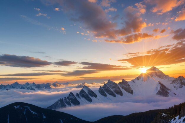 雪山景観生成AI