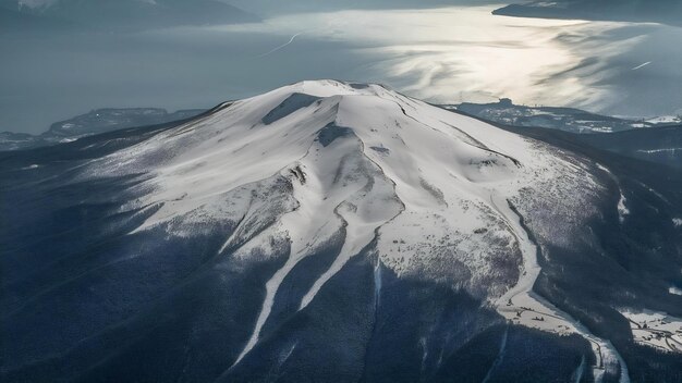 Photo snow mountain pilatus lucern