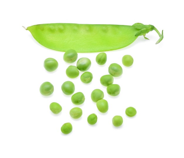 Snow peas isolated on white