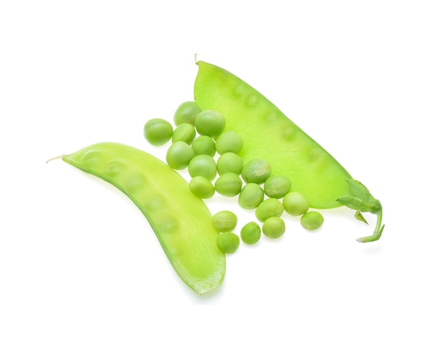 Snow peas isolated on white