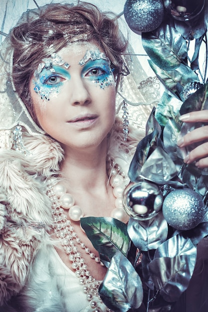 Snow Queen with fantasy make up