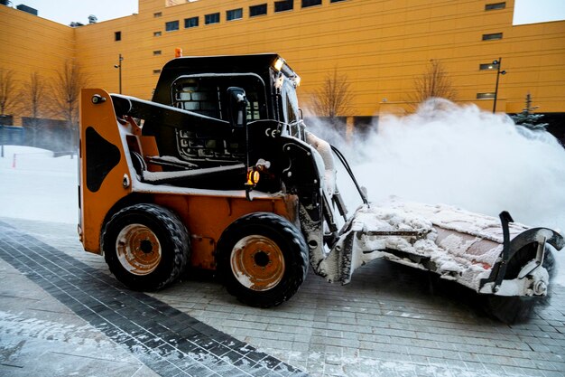 Snow removal with a loader