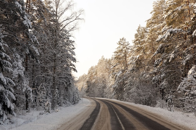 snow on the road