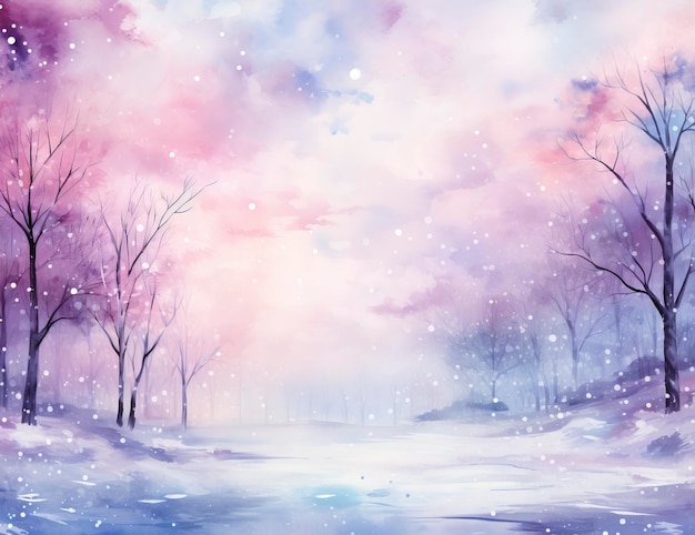 snow scene background