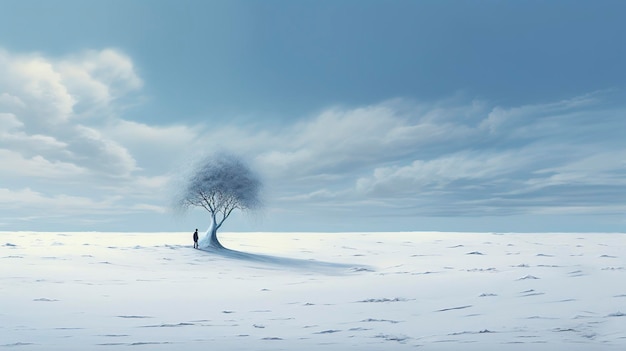 snow scene background