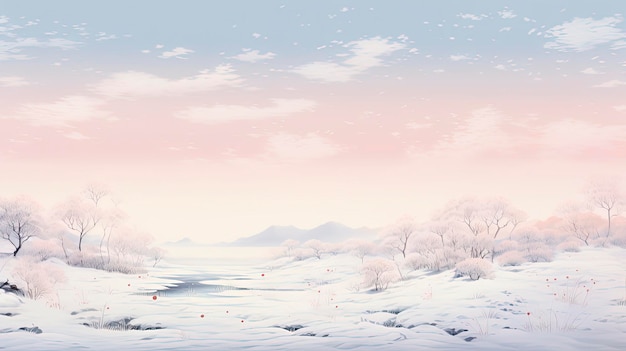 snow scene background