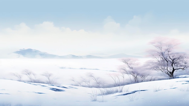 snow scene background