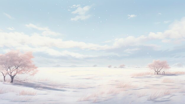 snow scene background