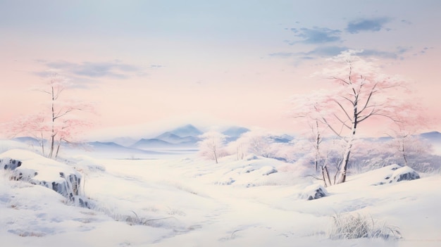 snow scene background