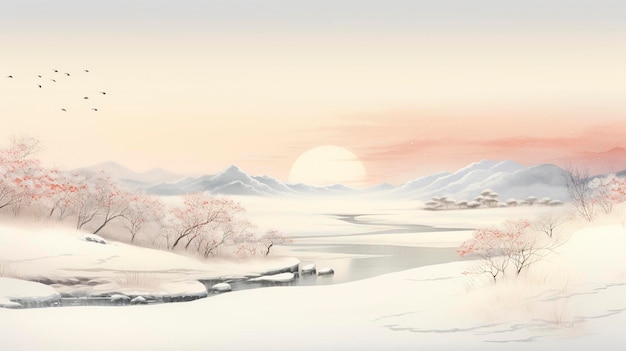 snow scene background