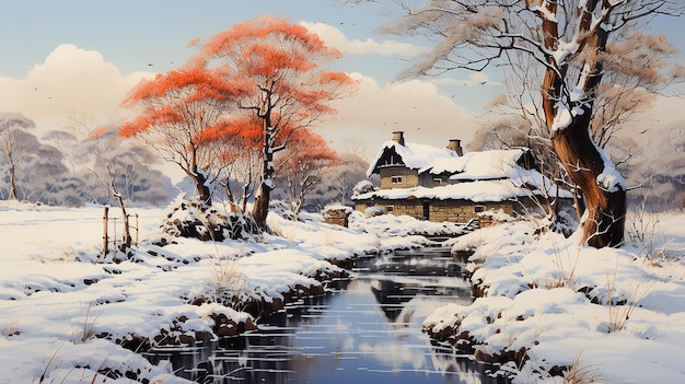 Снег у Даймона Сиба, автор Хасуи Кавасэ