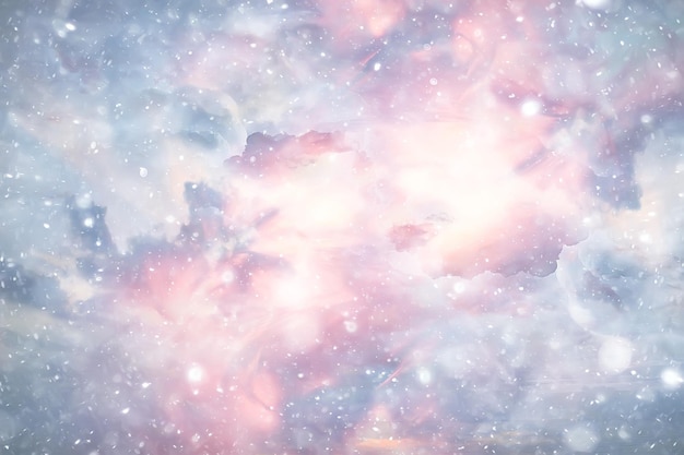 Photo snow sky clouds background abstract / beautiful landscape in the clouds, abstract snowflakes