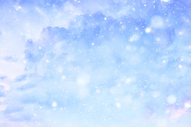 snow sky clouds background abstract / beautiful landscape in the clouds, abstract snowflakes