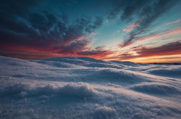 Photo snow sky drama