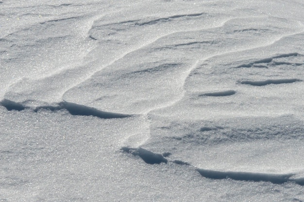 Snow texture from Dolomites mountains