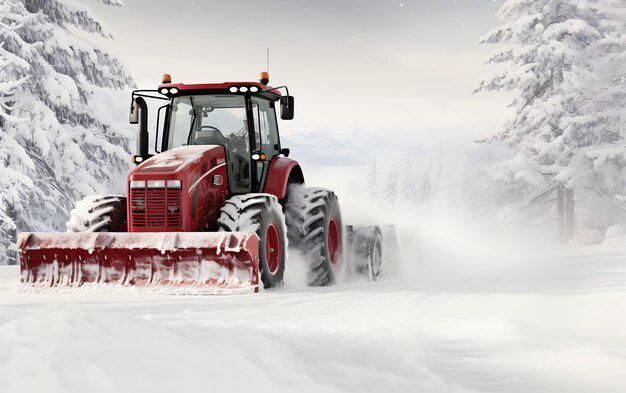 Photo snow transport background