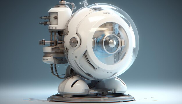 snowball machine concept art 3D rendering accurate precise realistic