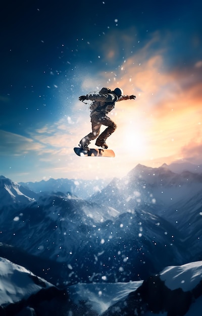 Foto snowboard freestyle wintersport sneeuwski behang