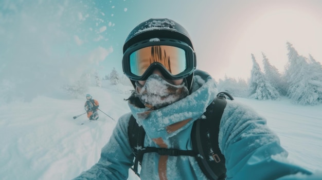 Snowboarder는 FirstPerson View Generative ai에서 에픽 순간을 캡처합니다.