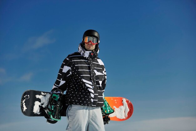 Foto ritratto dello snowboarder