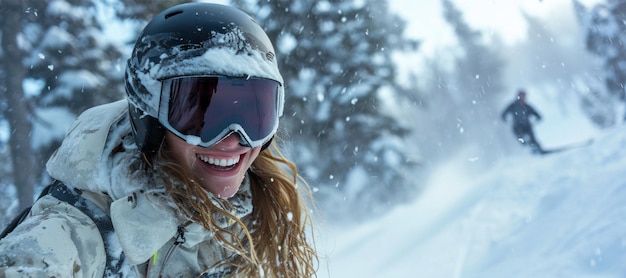 Snowboarder standing in the snow