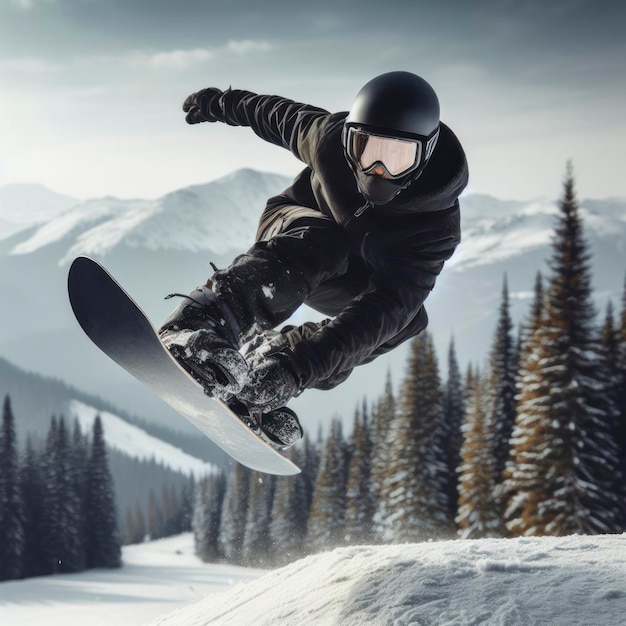 snowboarding athlete training ai generative