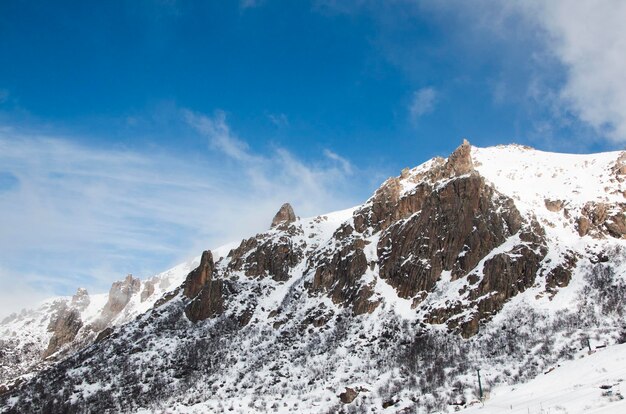 Snowcapped mountains against sky