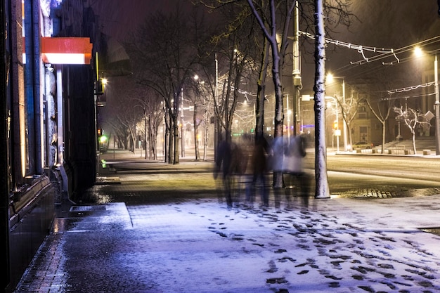 Snowcovered city