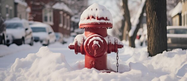 Snowcovered fire hydrant