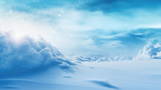 A SnowCovered Landscape Bathed in Light