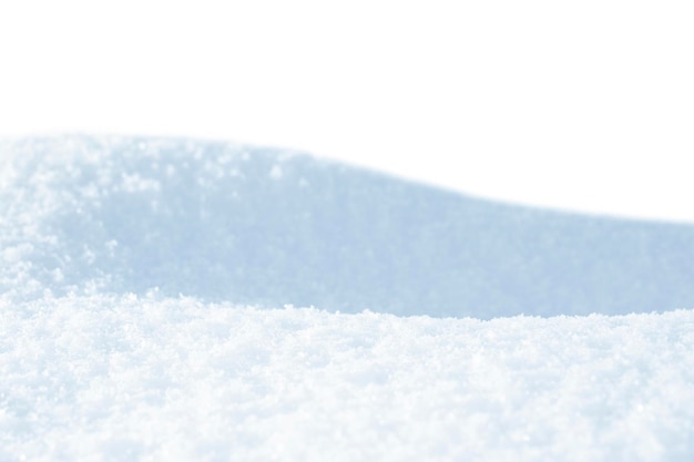 Snowdrift on isolated white background