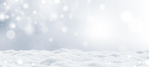 Foto snowdrift met bokeh licht in de winter achtergrond 3d rendering
